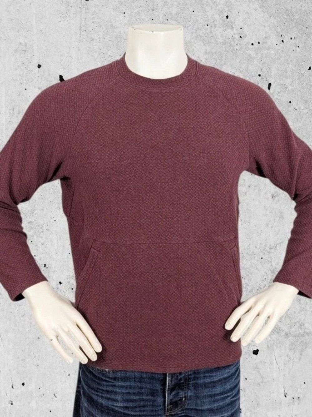 Lululemon At Ease Waffle Knit Sweatshirt Shirt Size Small